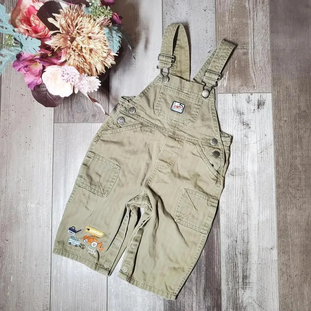 Carter's Baby Boy Embroidered Overalls Size 12m NWOT